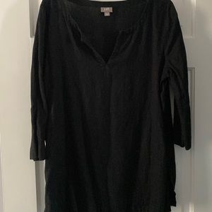 Black linen tunic